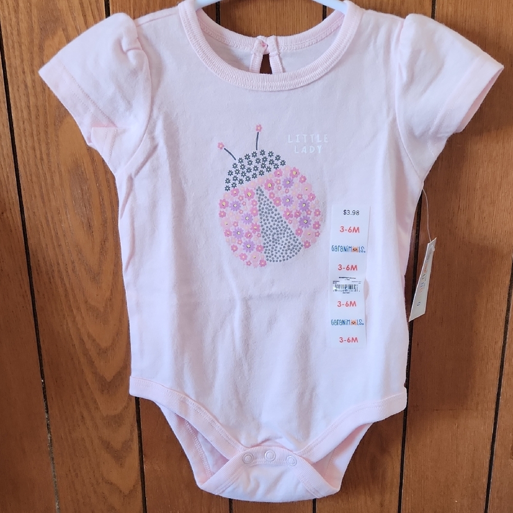 Pink Ladybug Baby Onesie